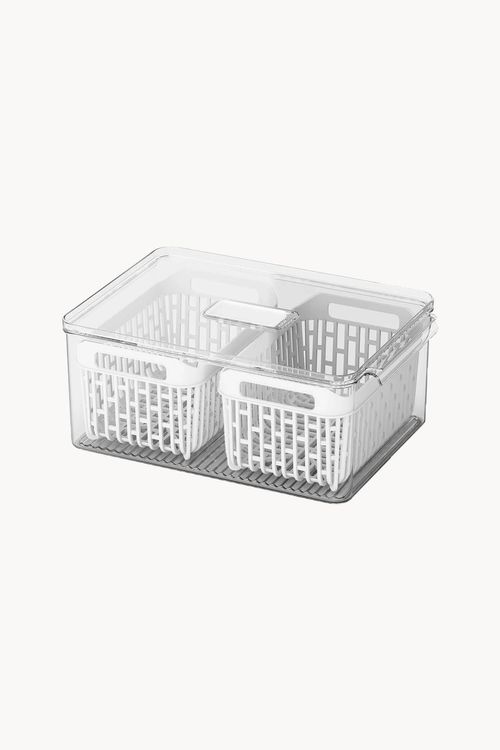Organizador com 2 Cestos em Acrílico 6,7L