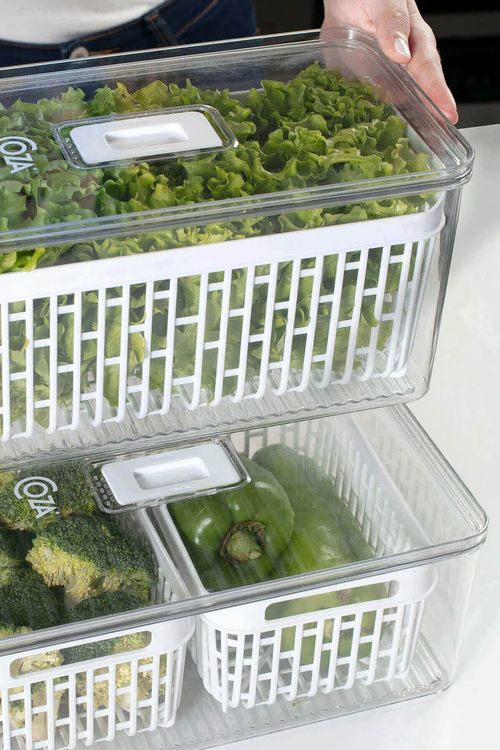 Organizador com 2 Cestos em Acrílico 6,7L