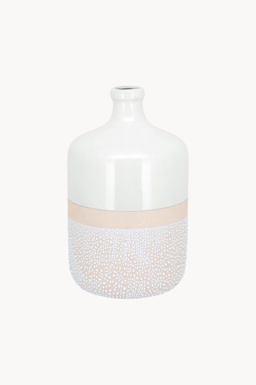 Vaso Duo Decorativo em Cerâmica Grande