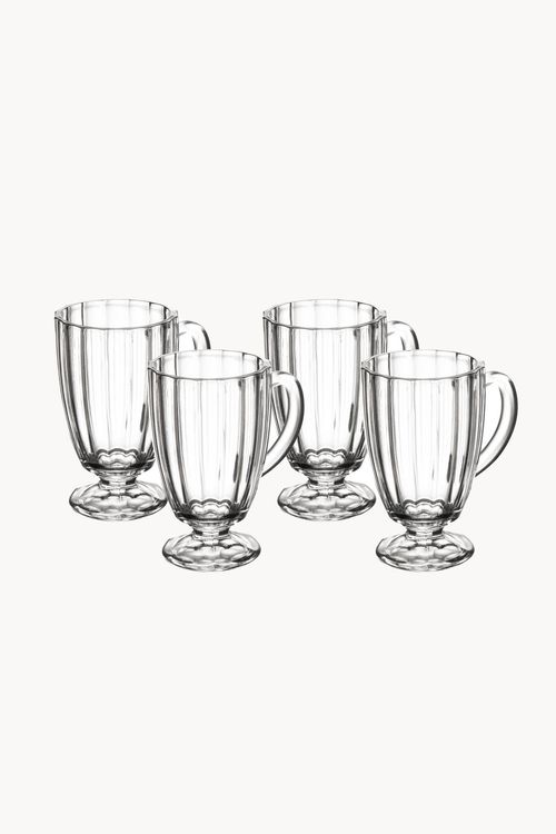 Conjunto de Taça Cappuccino em Vidro 4 Peças 160ml