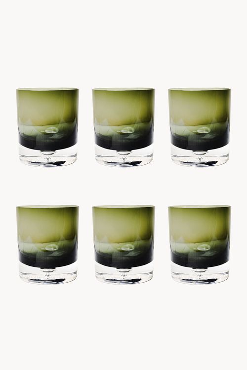 Conjunto de Copos Fume em Vidro 6 Peças 300ml