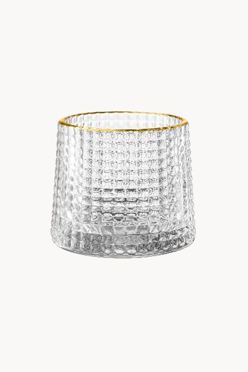 Copo Baixo em Vidro com Filete Dourado 180ml