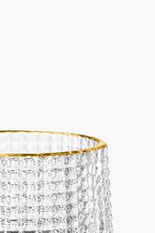 Copo Baixo em Vidro com Filete Dourado 180ml