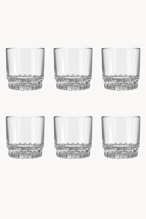 Conjunto de Copos Baixo em Vidro 6 Peças  290ml