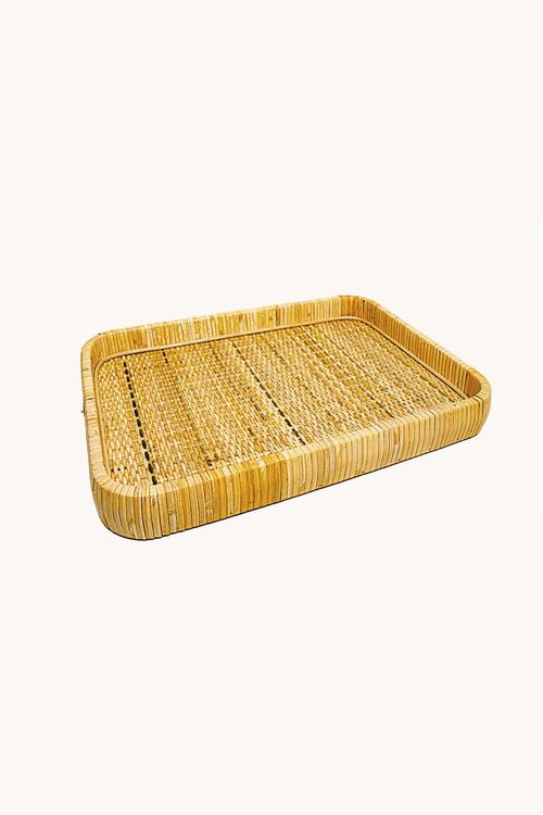Bandeja Decorativa em Fibra Natural Tamanho M