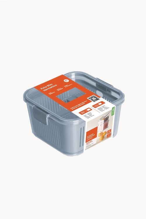 Pote Slim Multiuso em Acrílico 1,6L