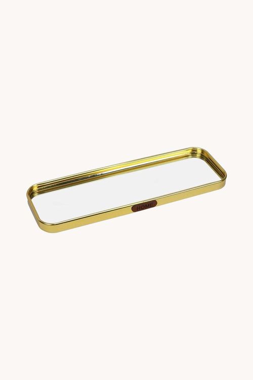 Bandeja Decorativa Espelhada em Metal