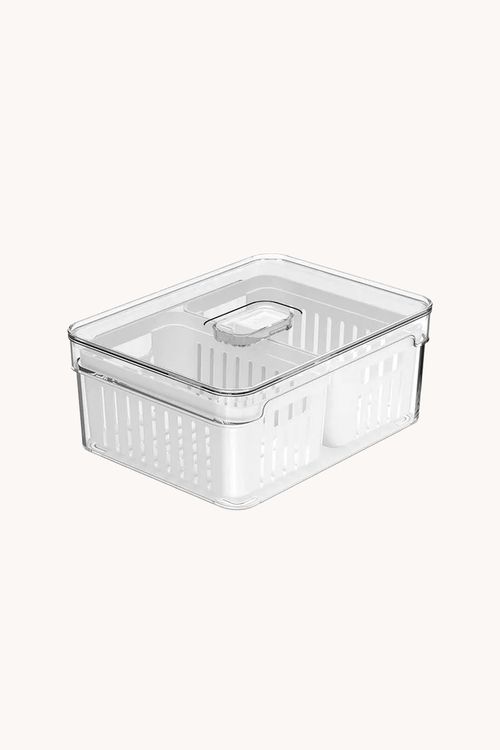 Organizador Clear Fresh com 2 Divisórias em Acrílico