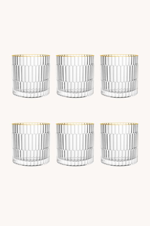 Conjunto de Copos Baixos Pisa em Vidro 6 Peças 340Ml
