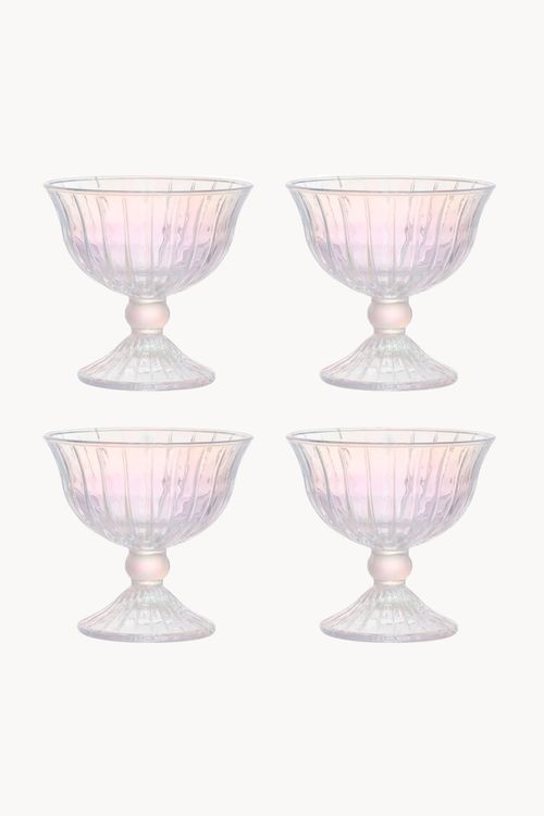 Conjunto de Taça Sobremesa Melina em Vidro 4 Peças 200Ml