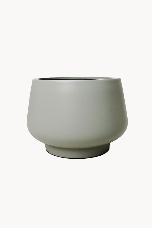 Vaso Decorativo em Cerâmica Médio Cinza