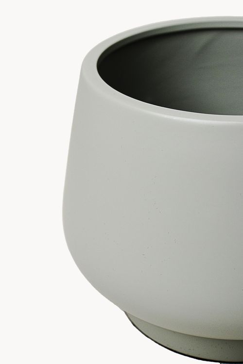 Vaso Decorativo em Cerâmica Médio Cinza