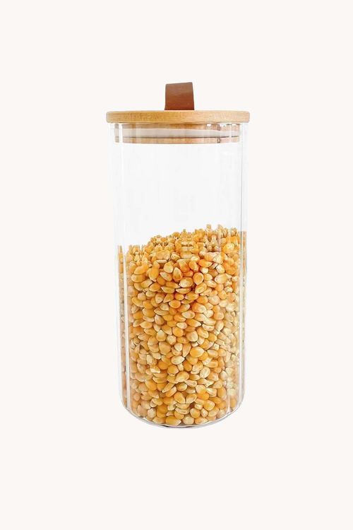 Pote Hermético em Vidro Borossilicato com Tampa em Bambu 1,3L