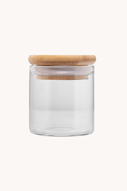 Pote em Vidro com Tampa em Bambu 60ML
