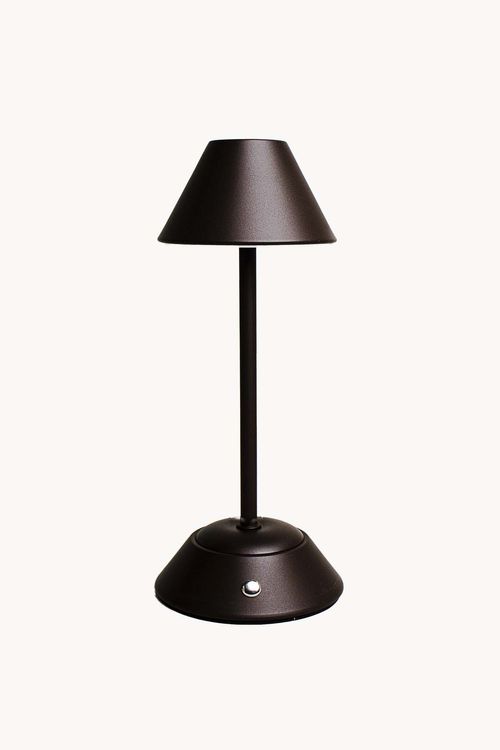 Luminária de Mesa Marrom em Metal com Led