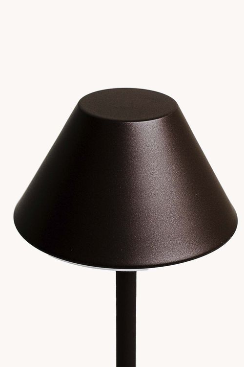 Luminária de Mesa Marrom em Metal com Led