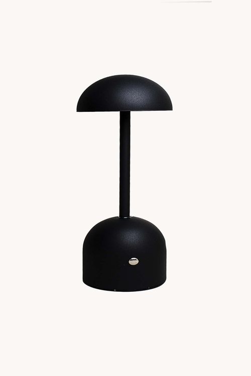 Luminária de Mesa Preta em Metal com Led