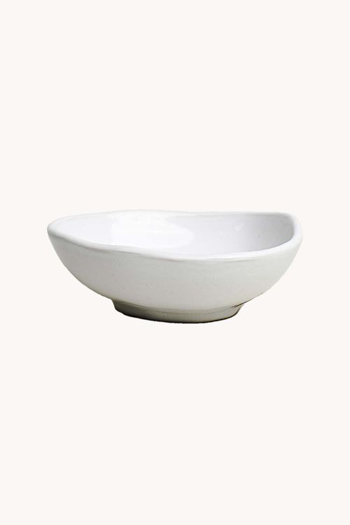 Cumbuca Oval Orgânico New White em Stoneware