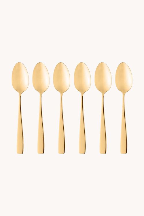 Conjunto de Colheres Sobremesa em Aço Inox  6 Peças