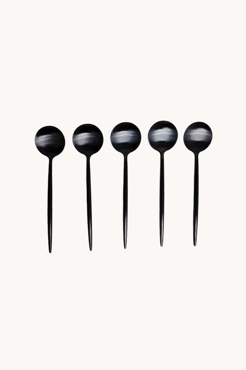Colher Black em  Aço Inox 4 Peças
