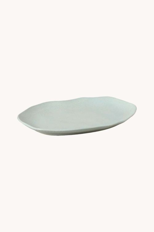 Travessa Oval Raso Bio Mint em Cerâmica
