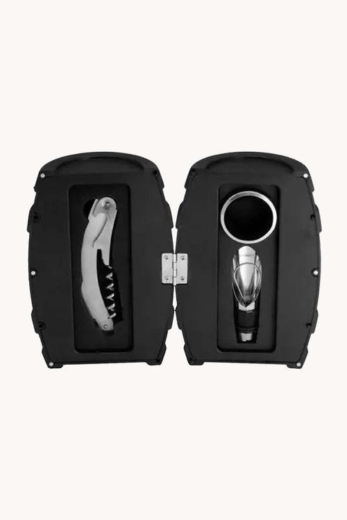 Conjunto para Vinho Barril em Aço Inox 3 Peças