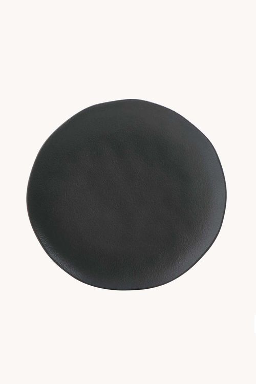 Prato Raso Orgânico Preto Matte em Stoneware