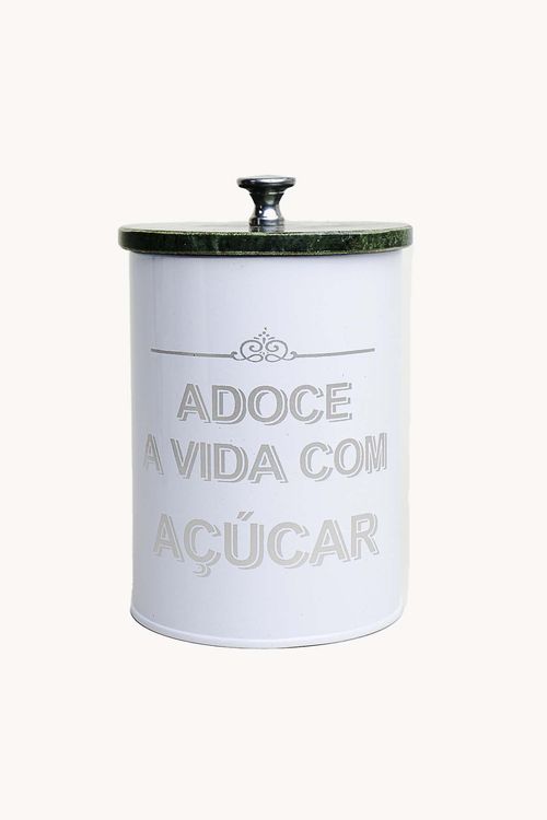 Pote para Açúcar em Aço Inox com Tampa