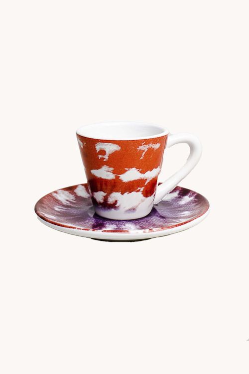 Xícara de Café Tie Dye em Cerâmica