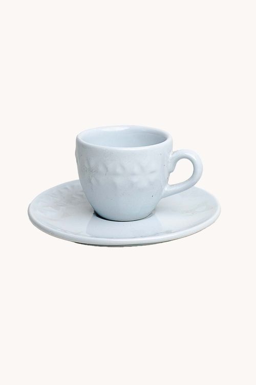 Xícara de Café com Pires em Cerâmica