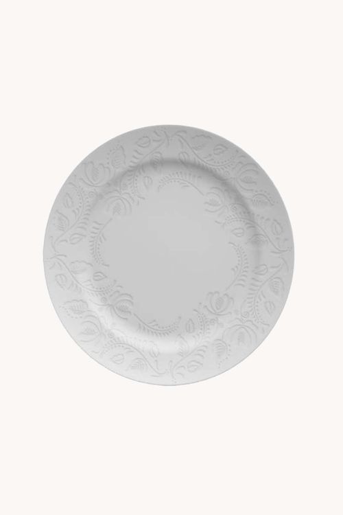 Prato Raso Folk em Porcelana