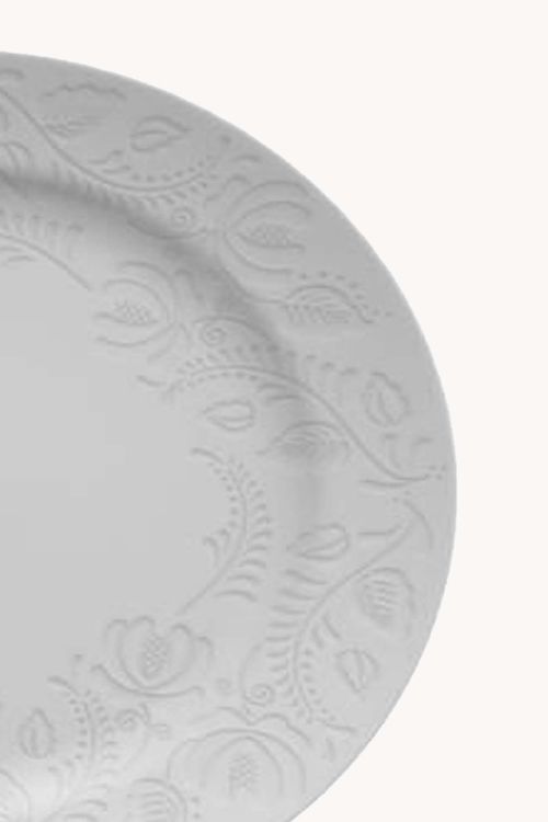 Prato Raso Folk em Porcelana