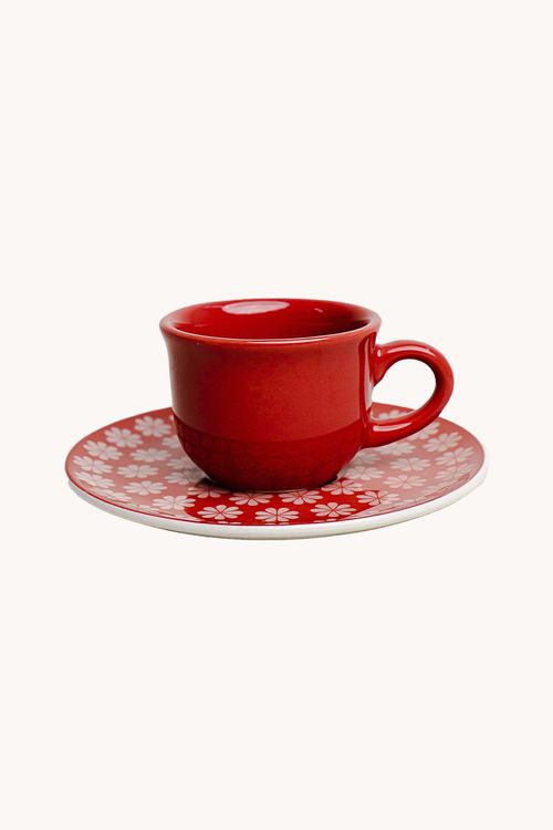 Xicara para Café com Pires em Cerâmica