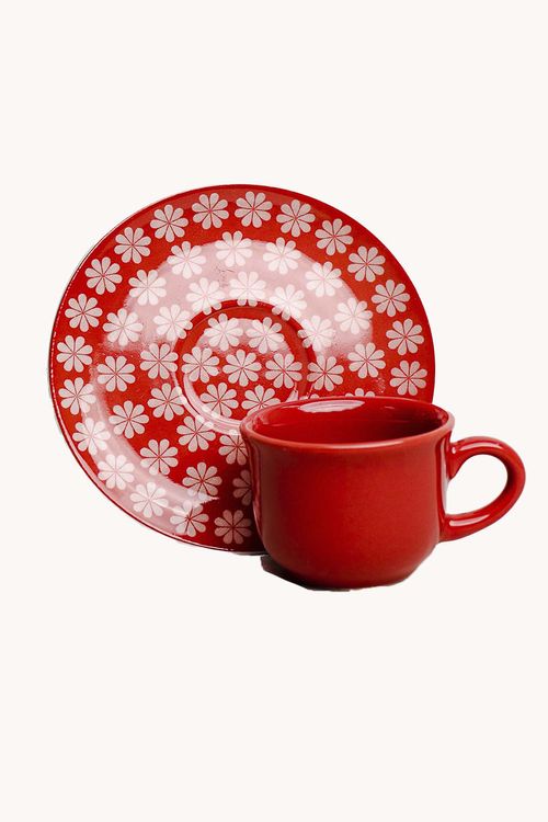Xicara para Café com Pires em Cerâmica