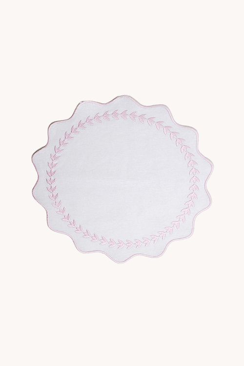 Jogo Americano Guirlanda Bordada em Tecido