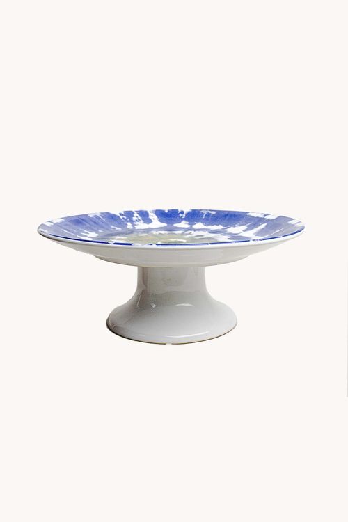 Prato para Bolo Tie Dye em Cerâmica Tamanho M