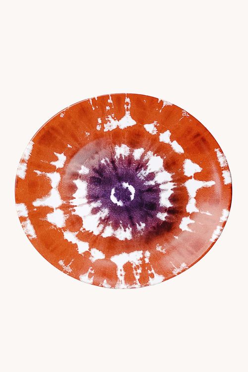 Prato para Bolo Tie Dye em Cerâmica Tamanho M