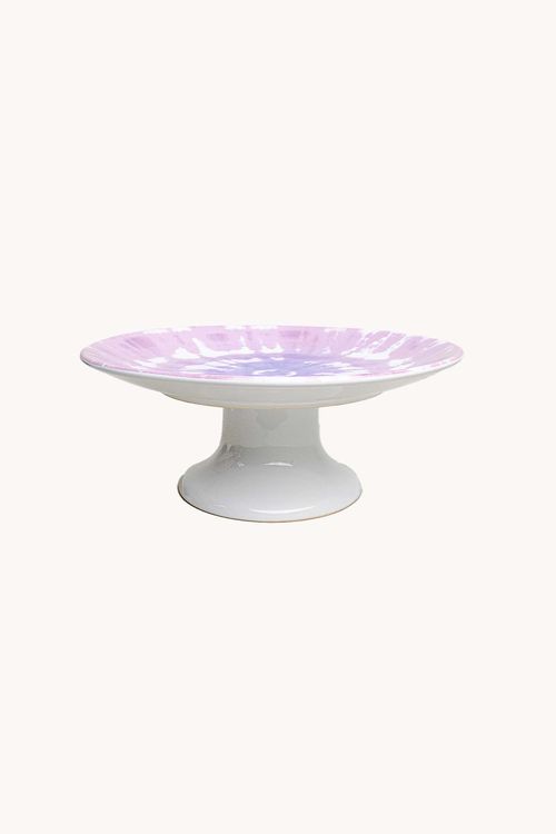 Prato para Bolo Tie Dye em Cerâmica Tamanho M