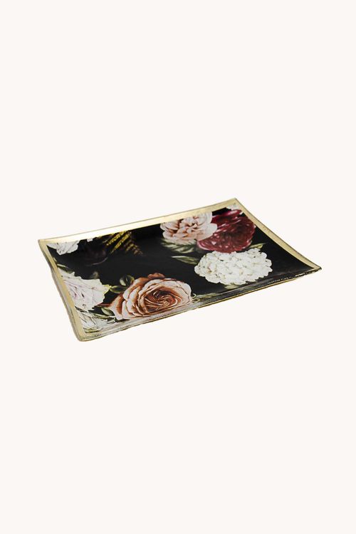 Bandeja Decorativa em Vidro