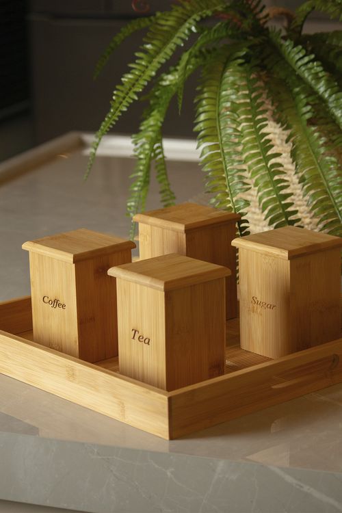 Porta Açúcar em Bambu com Tampa