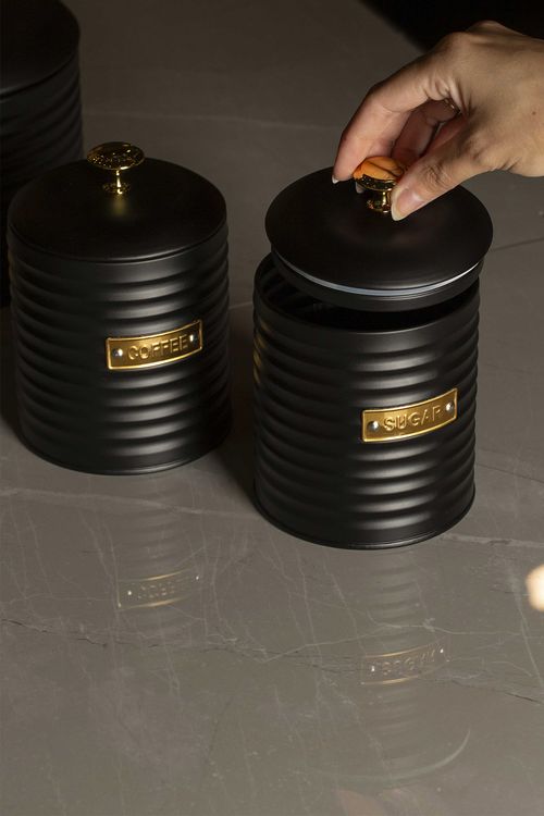 Porta Café em Metal com Tampa
