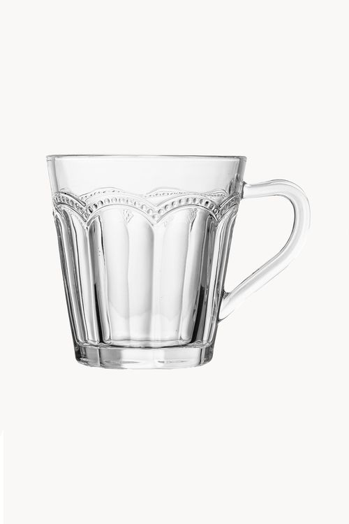 Conjunto de Xicara de Chá em Vidro 6 Peças 180Ml
