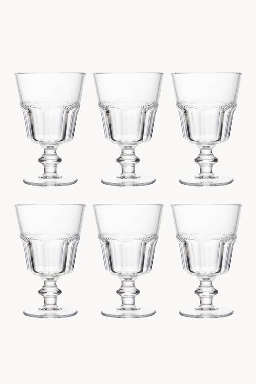 Conjunto de Taça Belle Epoque  em Vidro 6 Peças 225Ml