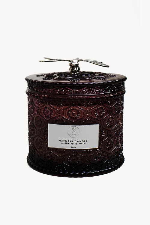 Vela Wood Blossom Decorativa em Parafina