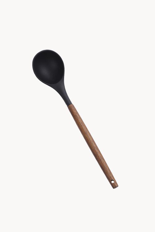 Colher Pratic Chef em Silicone com Cabo em Madeira
