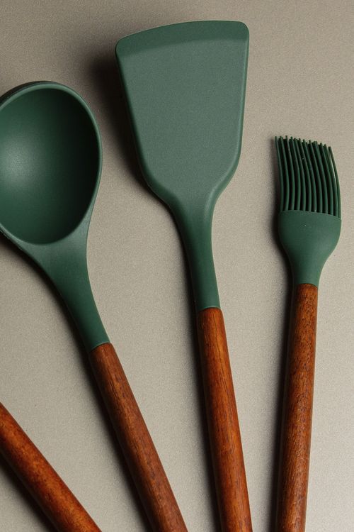 Espátula Pratic Chef em Silicone com Cabo em Madeira