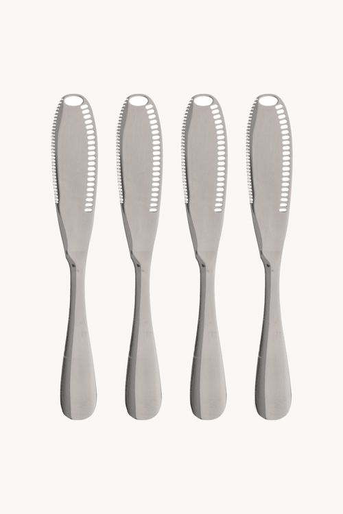 Conjunto de Espátula para Manteiga em Aço Inox 4 Peças