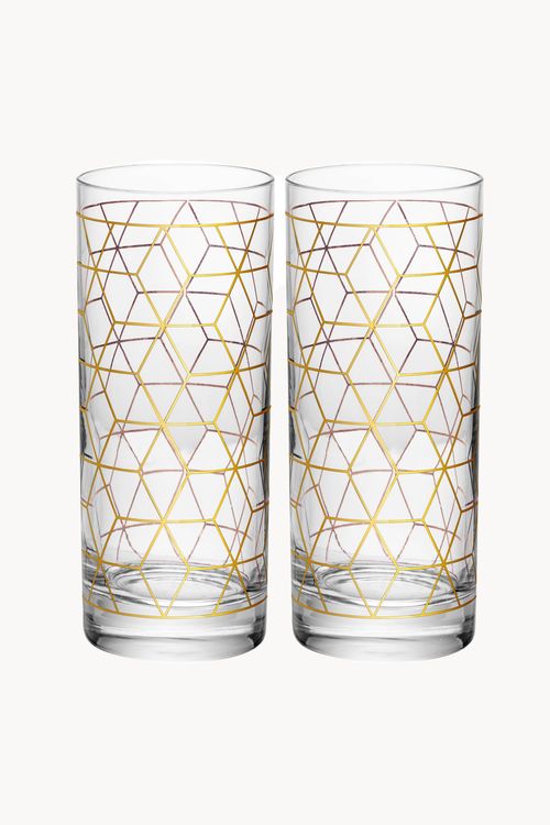 Conjunto de Copos Altos em Vidro 2 Peças 330Ml