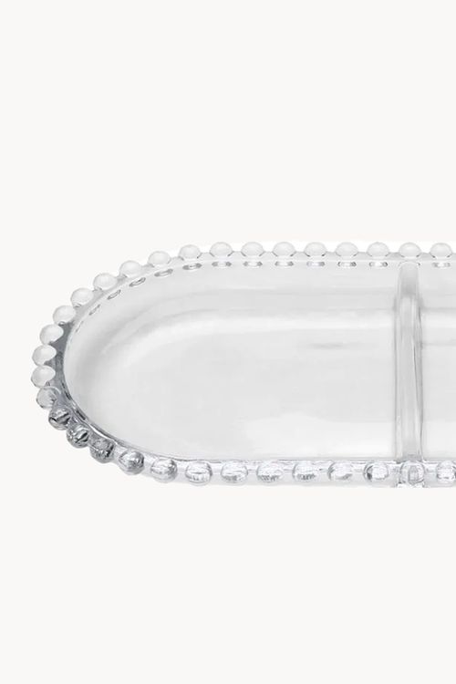 Petisqueira Pearl com Divisória em Cristal
