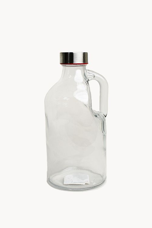 Garrafa em Vidro com Tampa em Aço Inox 1L